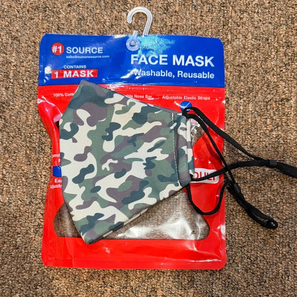 Camouflage adult Face Mask adjustable reusable